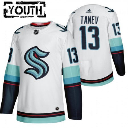 Seattle Kraken Hockeydrakt Brandon Tanev 13 2021-22 Hvit Authentic - Barn
